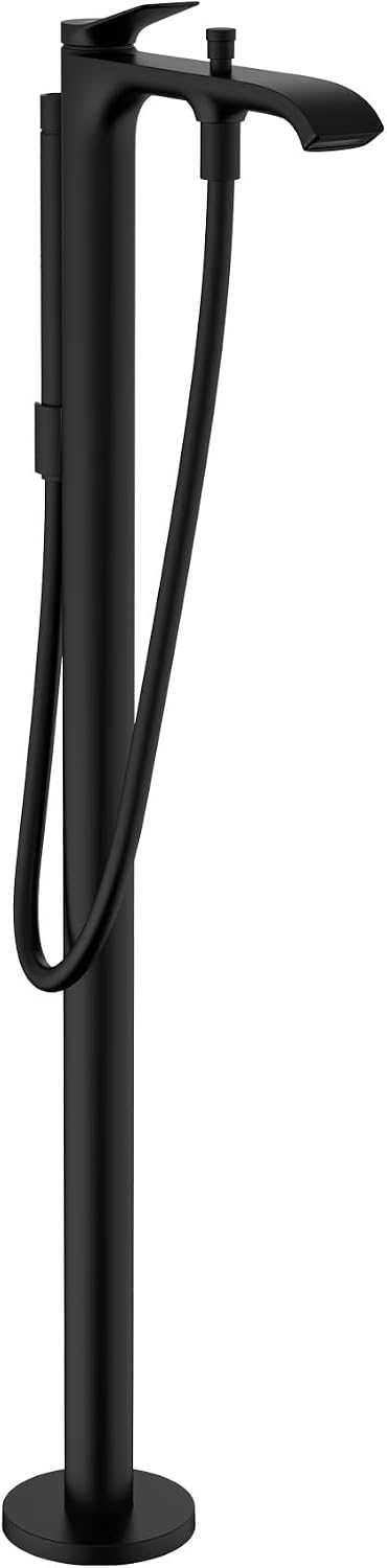 hansgrohe Vivenis 1-Handle 39-inch Tall Freestanding Bathtub Faucet with Handshower in Matte Black, 75445671