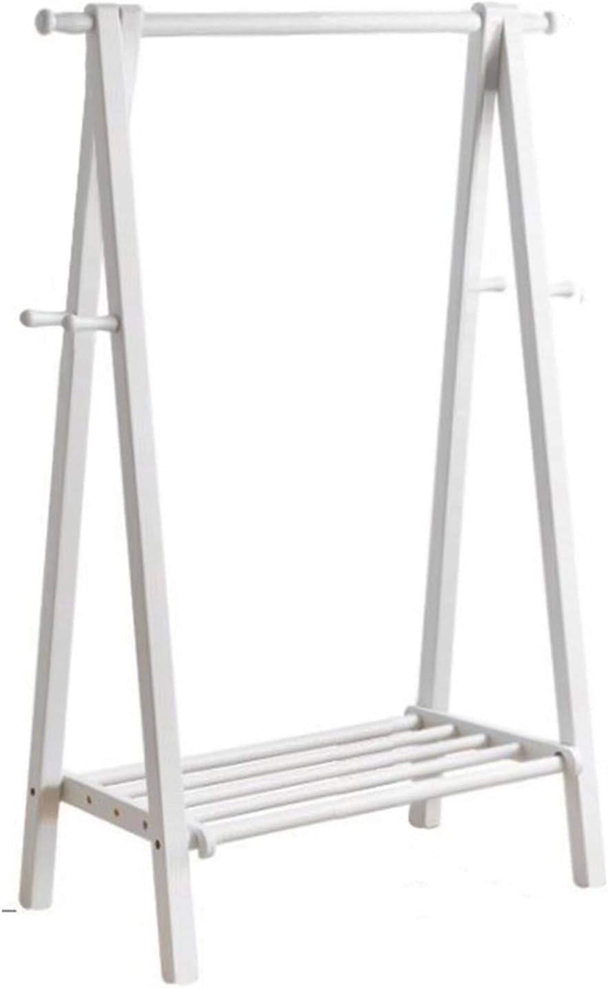 Bamboo Garment Rack Bamboo Small Clothes Rack,Bamboo Wood Garment Rack with Shelves, Narrow,Short Mini Cloth Racks for Hanging Clothes,Simple,Free Standing