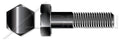 (3300 pcs) 1/4'-20 X 1/2', Hex Head Cap Screws Bolts, Grade 2 Steel, Black Oxide