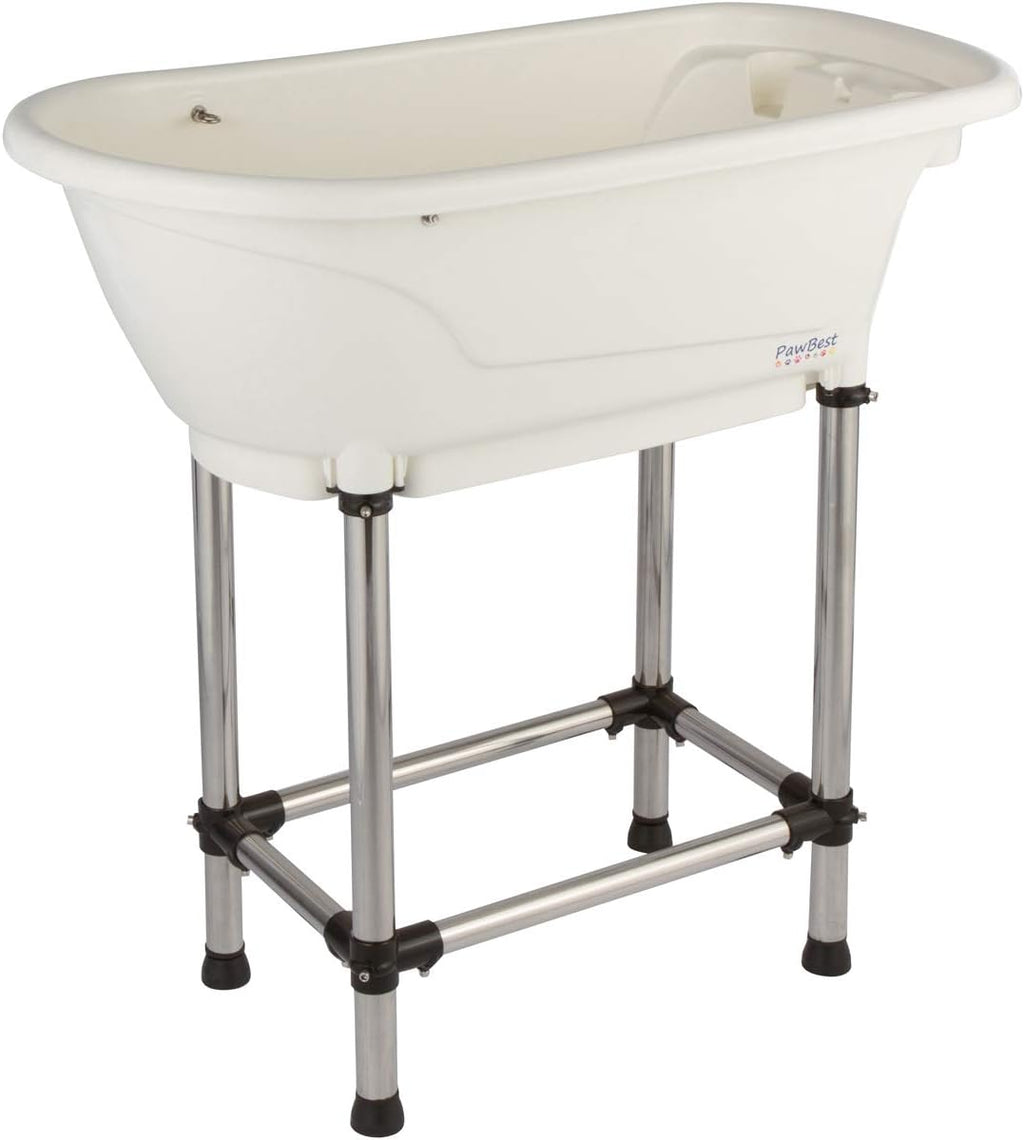 Dog Grooming Plastic Free Standing Bathtub for Small & Medium Sized Pets, for Indoor & Outdoor