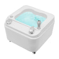 Foot Spa Bath Massager with Bubble, 55W Portable Electric Heated Foot Bath Tub with 7-Color LED Lights, Built-in Hand Shower, Drain Plug & Wheels for Home, Beauty Salons, Feet Stress Relief
