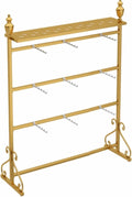 Clothing Store Boutiques Retail Lingerie Garment Rack, Metals, Underwear Display Stand, Commercial Shelves Clothes Rod, for Lingerie Socks Bra Panties Scarves(Gold,150 * 40 * 155cm)