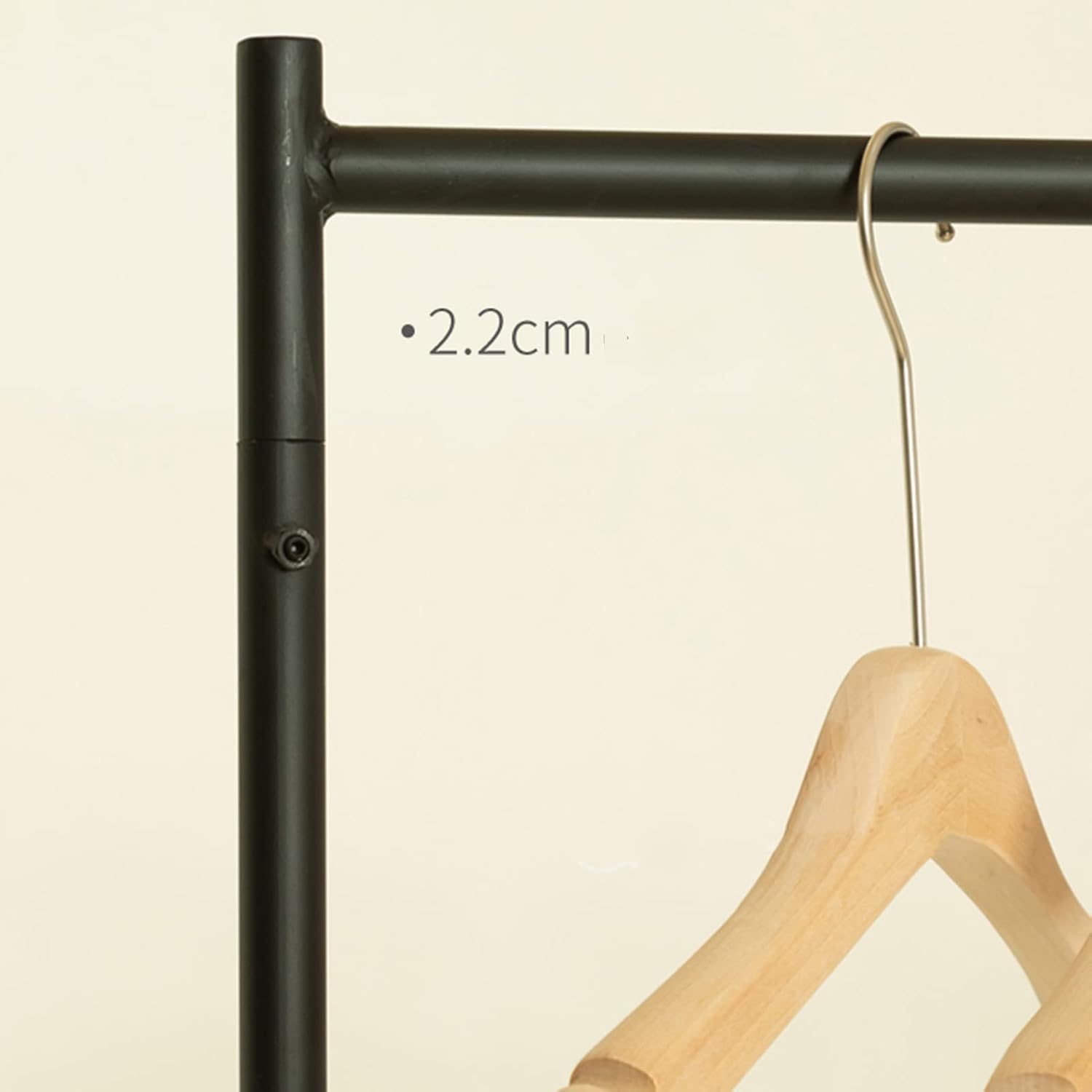 Garment Rack Floor-Standing Metal Clothing Rack Commercial Grade Heavy Duty Clothes Rails Freestanding Garment Rack for Bedroom and Living Room Easy to Assemble Coat Rack, Black(Size:100x40x160CM)