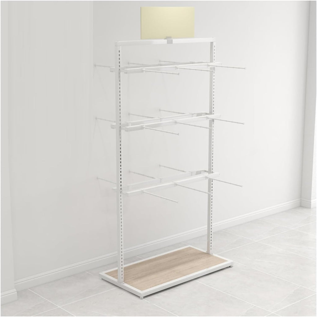 Underwear Display Stands,Freestanding Clothing Store Boutiques Retail Lingerie Garment Rack,Metals Lingerie Stand Shelves,for Socks Bra Panties(Color 1,100 X 40 X 135cm)