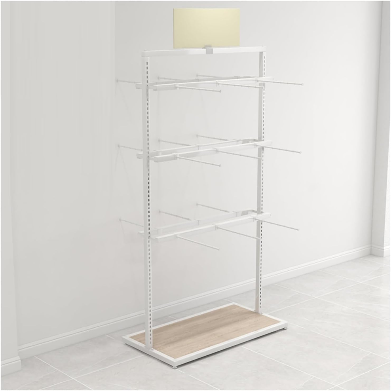Underwear Display Stands,Freestanding Clothing Store Boutiques Retail Lingerie Garment Rack,Metals Lingerie Stand Shelves,for Socks Bra Panties(Color 1,100 X 40 X 135cm)