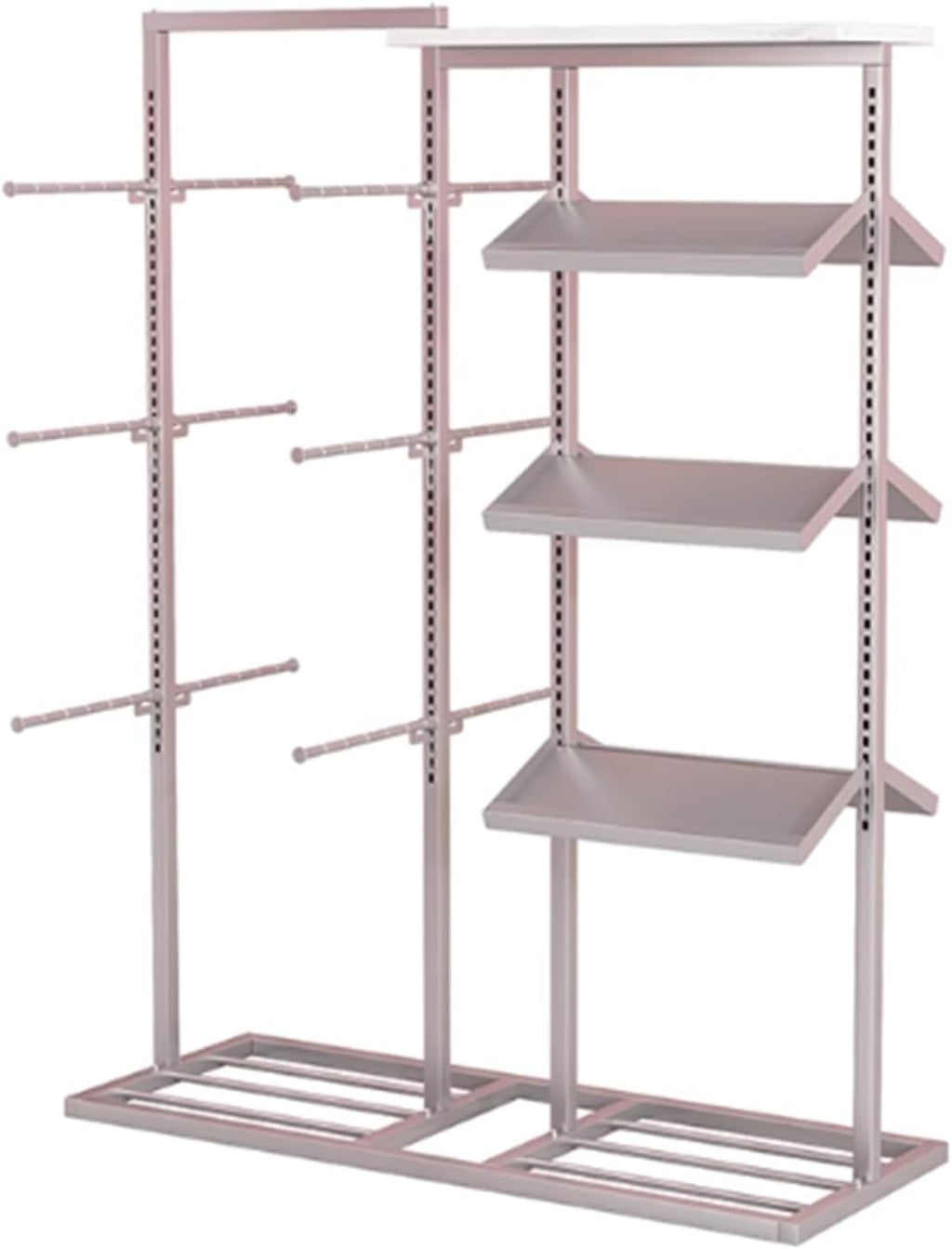 3 Tier Lingerie Garment Rack, Metals, Underwear Display Stand, Commercial Shelves Clothes Rod, for Lingerie Socks Bra Panties Scarves, 100 * 40 * 135cm(Silver)