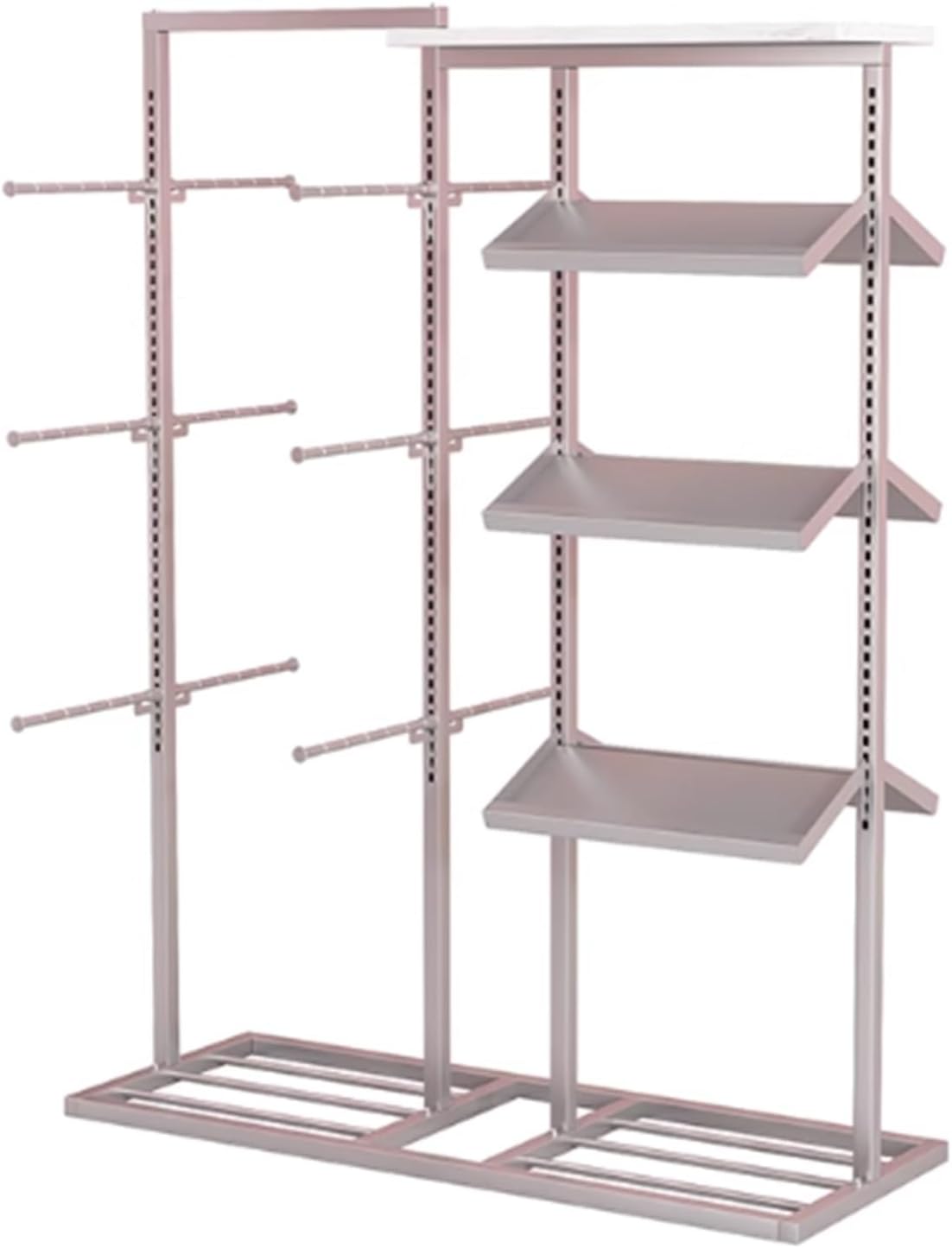 3 Tier Lingerie Garment Rack, Metals, Underwear Display Stand, Commercial Shelves Clothes Rod, for Lingerie Socks Bra Panties Scarves, 100 * 40 * 135cm(Silver)