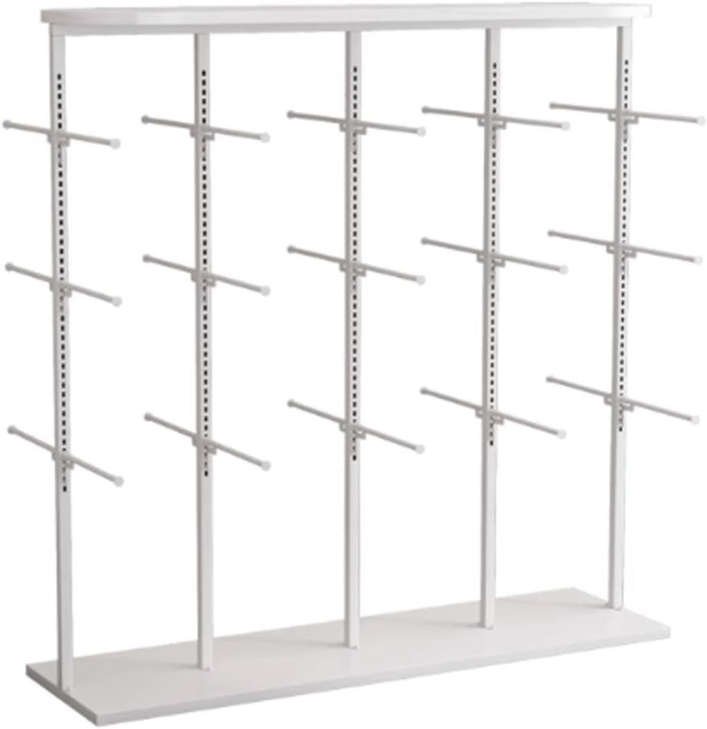 3 Layer Underwear Display Stands, Metals, Clothing Store Boutiques Retail Lingerie Garment Rack, Commercial Shelves Clothes Rod, for Socks Bra Panties Scarves(White,130 * 40 * 130cm)
