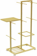 Retail Store Garment Rack Clothing Hanger,Freestanding Underwear Panty Rack,Lingerie Display Rack for Bra Shorts Jewelry(Gold)