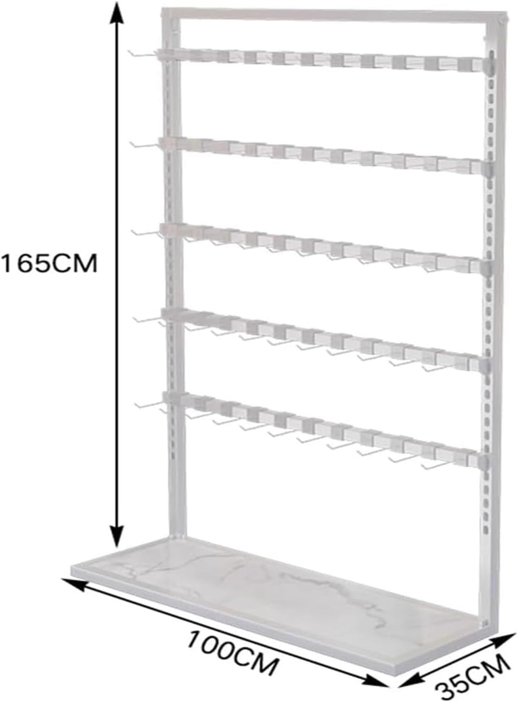 Clothes Rail Garment Rack Floor-Standing Bra Rack, Double Sided Underwear Panty Shorts Display Stand, Boutiques Clothing Retail Store Freestanding Metal Storage,Black-80x35x135cm