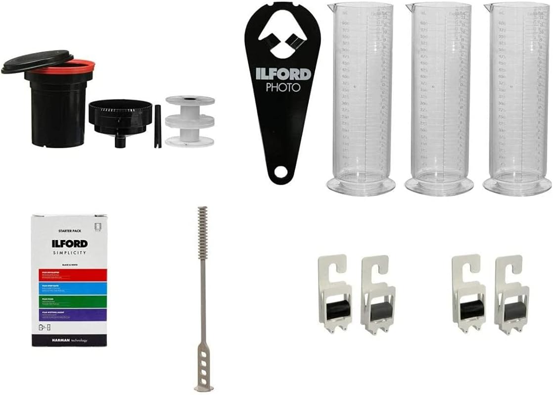 Patterson and Ilford Film Processing Kit Bundle with Extra Developing Tanks and Reels and Changing Bag (3 Items)