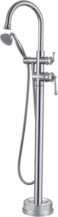 Free Standing Tub Faucet, Antique, Polished Chrome (B2311-CP) | H59-1 Premium Solid Brass, High Flow 6.6 GPM, Elegant & Vintage Styling