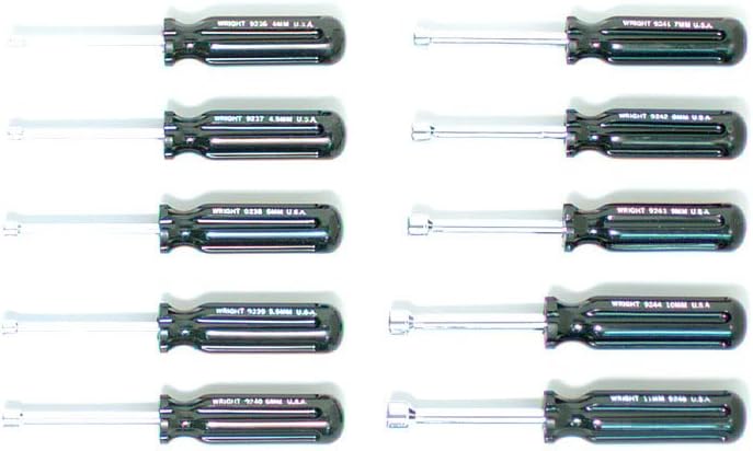 Wright Tool 9218 Metric Nut Driver Set 4mm - 11mm (9-Piece)