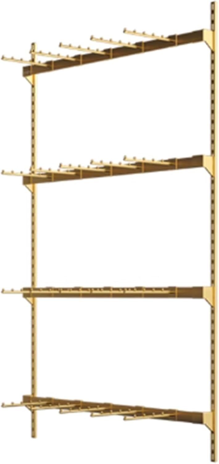 Wall-Mounted Underwear Display Stand, Metals, Lingerie Garment Rack, Retail Sock Show shelves, Supermarkets Commercial Clothing Store Shelf, for Bras, Shorts, Hats(Gold,120 * 150cm)