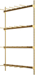 Wall-Mounted Underwear Display Stand, Metals, Lingerie Garment Rack, Retail Sock Show shelves, Supermarkets Commercial Clothing Store Shelf, for Bras, Shorts, Hats(Gold,120 * 150cm)
