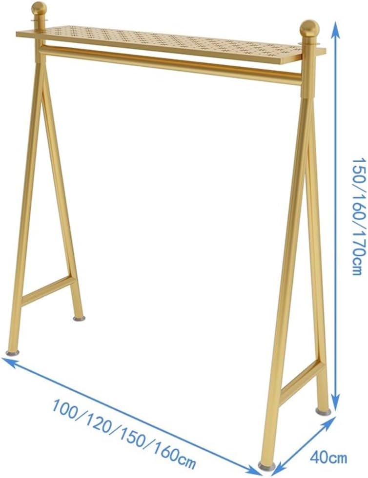 Freestanding Garment Rack, Heavy Duty Metal Construction, Retail Store Display and Home Organization Solution