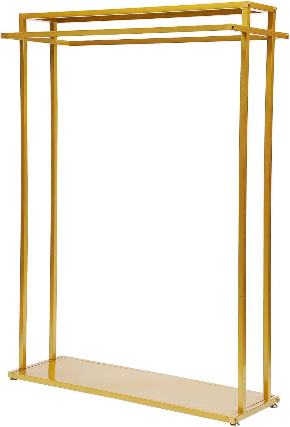 Metal Clothes Rack, Modern Gold Clothes Rack, Freestanding Garment Rack Clothes Display Stand, Retail Display Wall Mounted Storage Clothes Hanging Shelf, Closet Rack, Garment Rack