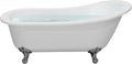 HEATGENE 61 Inches Acrylic Freestanding Bathtub Vintage Bathtub Contemporary Soaking Tub Easy to Install UPC Certified Drain & Overflow Assembly Included