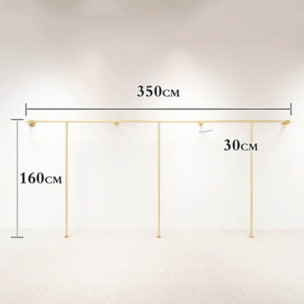 Wall Mounted Clothing Store Metal Garment Rack, Creative Boutique Retail Store Commercial Coat Rack Shirt Rack Industrial Pipe Clothing Rack, Space Saver Hanging Clothes Rack,for Bedroom Laundry Roo