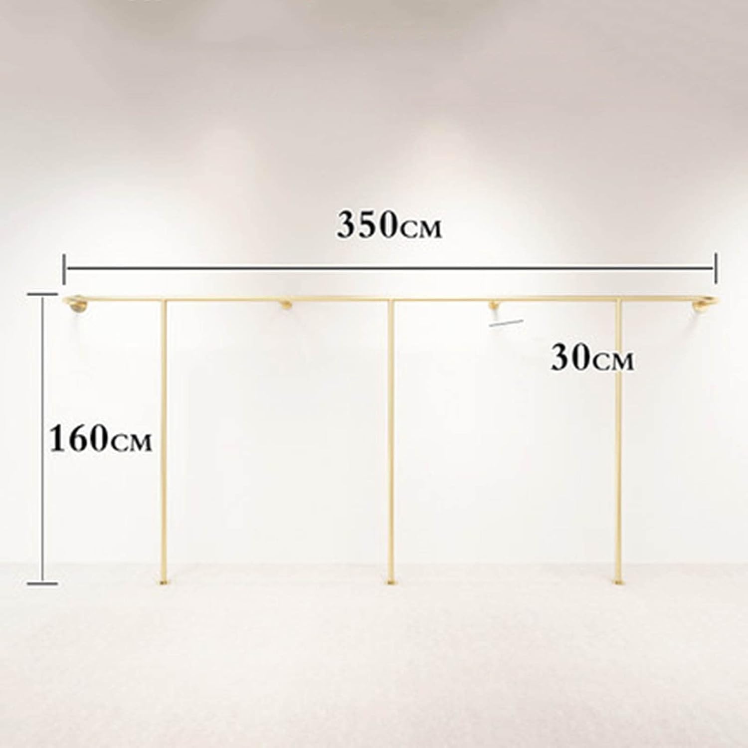 Wall Mounted Clothing Store Metal Garment Rack, Creative Boutique Retail Store Commercial Coat Rack Shirt Rack Industrial Pipe Clothing Rack, Space Saver Hanging Clothes Rack,for Bedroom Laundry Roo