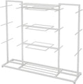 Modern Clothing Store Garment Rack,Commercial Grade Clothes Retail Display Racks,Multipurpose Slippers Socks Underwear Shorts Accessories Storage Shelves,Boutique Organizer(White 150x40x135CM)