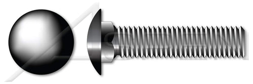 (1000 pcs) 1/4'-20 X 3-1/2', Carriage Bolts, Round Head, Square Neck, Full Thread, A307 Steel, Black Oxide