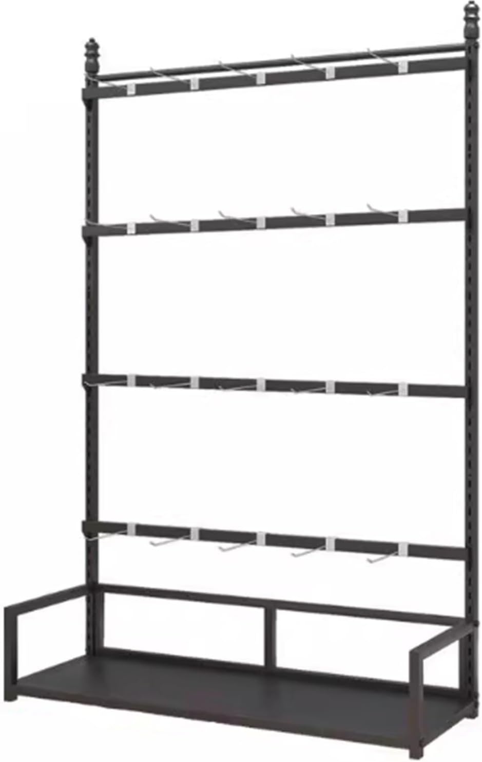Metal Underwear Display Stand, Large Capacity, Lingerie Garment Rack, Retail Sock Show shelves, Commercial Clothing Store Shelf, for Bras, Shorts, Hats, 80/100/120cm(Black,80 * 35 * 135cm)