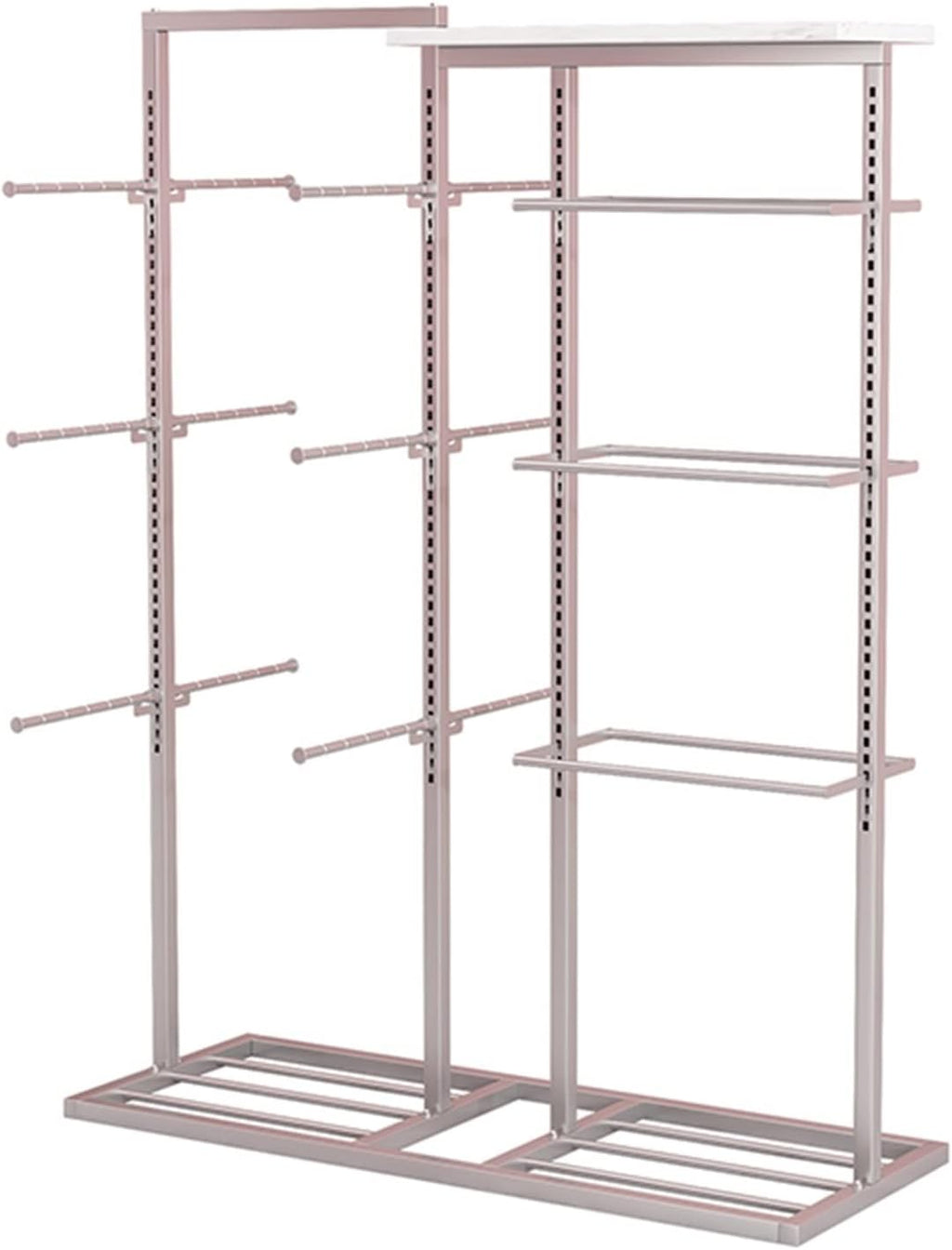 Freestanding Clothing Store Underwear Display Rack, Boutique Retail Commercial Shelves, Multifunctional Slippers Sock Lingerie Swimwear Shorts Access(Silver-100x40x135CM