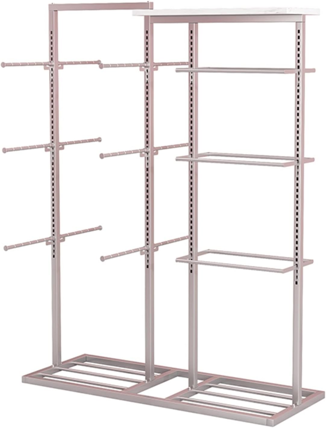 Freestanding Clothing Store Underwear Display Rack, Boutique Retail Commercial Shelves, Multifunctional Slippers Sock Lingerie Swimwear Shorts Access(Silver-100x40x135CM