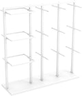 Customize what you need Freestanding Clothing Store Organizer Rack, Underwear Rack, Retail Store Scarf Panty Shorts Bra Hijab Silk Shawl Display Stand for Bouti(Black B 130X40X130CM)