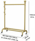 Rolling Garment Rack with Shelf and Wheels, Metal Clothes Rail for Bedroom, Living Room, Entryway or Retail Display,Black,39.4X15.7X61in