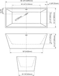 Dowell 072 66' Luxury Contemorary High Grade Acrylic FREE STANDING Bathtub Modern Red