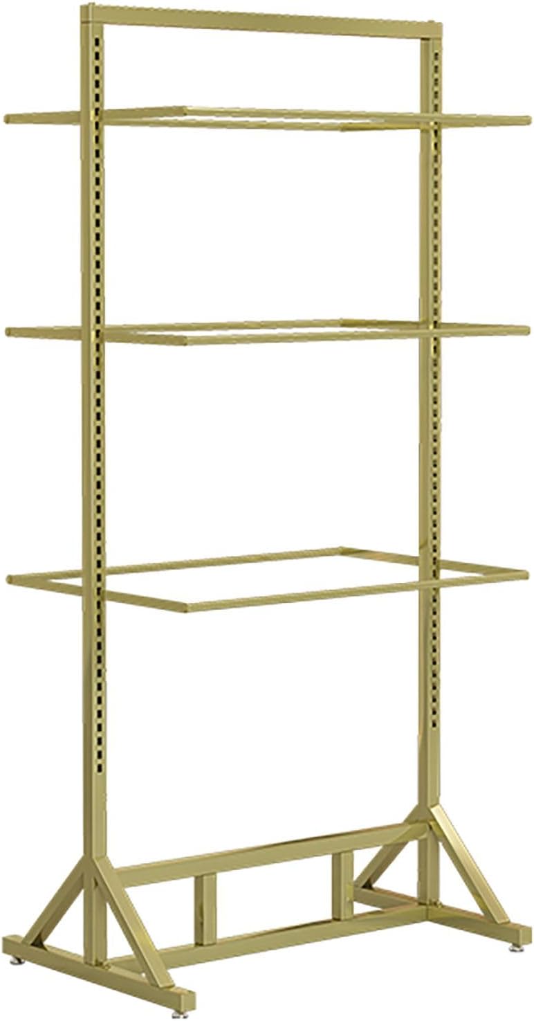 Floor-Standing Underwear Rack, Garment Display Stand, Lingerie Bra Shorts Swimsuit Sock Scarf, Commercial Shelves, Clothing Store Scarf Storage Organizer Rack(Gold)