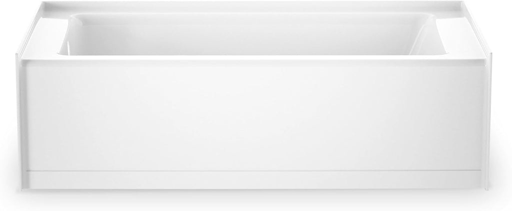 Jacuzzi SIGNATURE Acrylic Skirted Bathtub, Soaking Sanctuary, Slip Resistant, Left Drain Placement, 60' (L) x 30' (W), Rectangle Flat Front, White