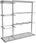 Floor Standing Organizer for Mall Retail Stores,Freestanding Underwear Panty Rack for Underwear Bra Shorts Jewelry Necklaces(Silver)