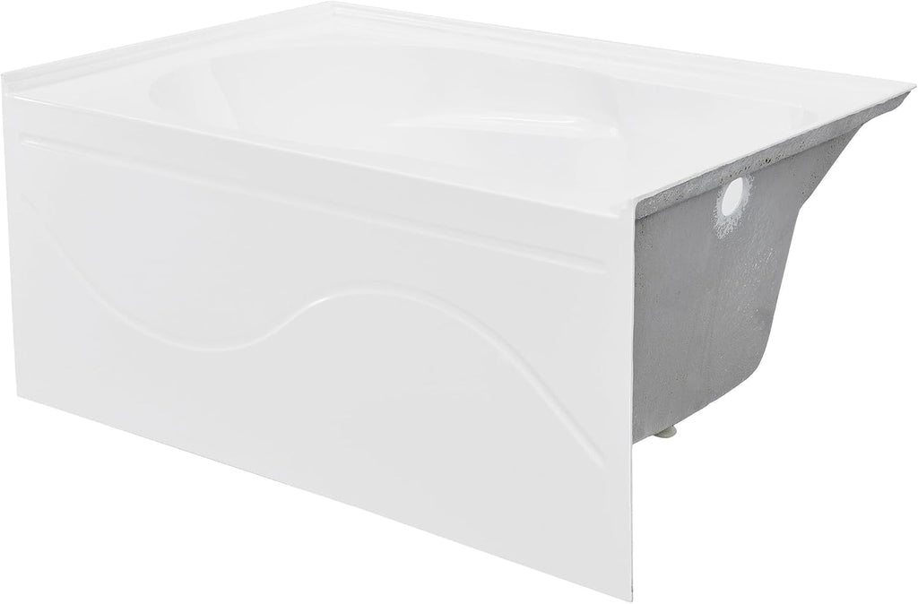 Swiss Madison Ivy 54'' x 30' Bathtub with Apron Right Hand Drain in White