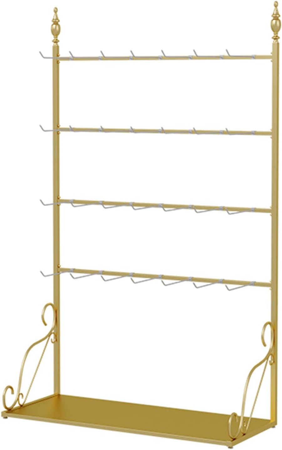 Underwear Display Stands,Freestanding Clothing Store Boutiques Retail Lingerie Garment Rack,Metals Lingerie Stand Shelves,for Panties Socks Bra Shorts(120 X 40 X 155cm) (Gold