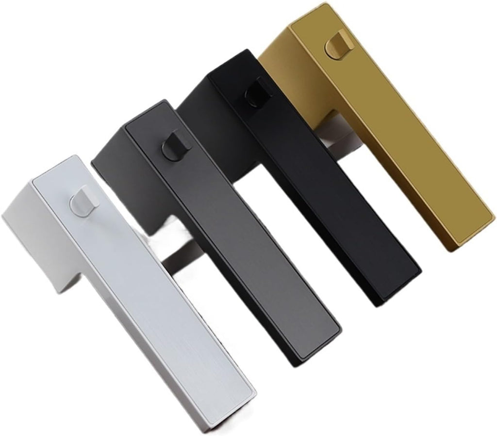 Door Lock Indoor Door Magnetic Suction Lock Bedroom Door Quiet Solid Wood Ecological Modern Grey Household Universal Handle(Gold. - with a Key)