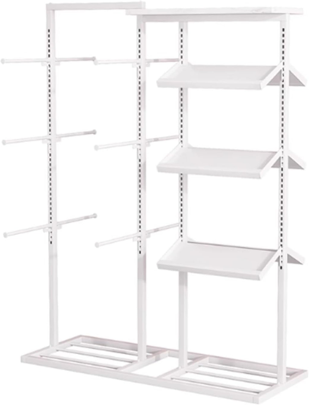 Heavy-duty Lingerie Garment Rack, Metals, Underwear Display Stand, Commercial Shelves Clothes Rod, for Lingerie Socks Bra Panties Scarves, 3 Tier(White)