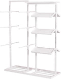 3 Tier Lingerie Garment Rack, Metals, Underwear Display Stand, Commercial Shelves Clothes Rod, for Lingerie Socks Bra Panties Scarves, 100 * 40 * 135cm(White)