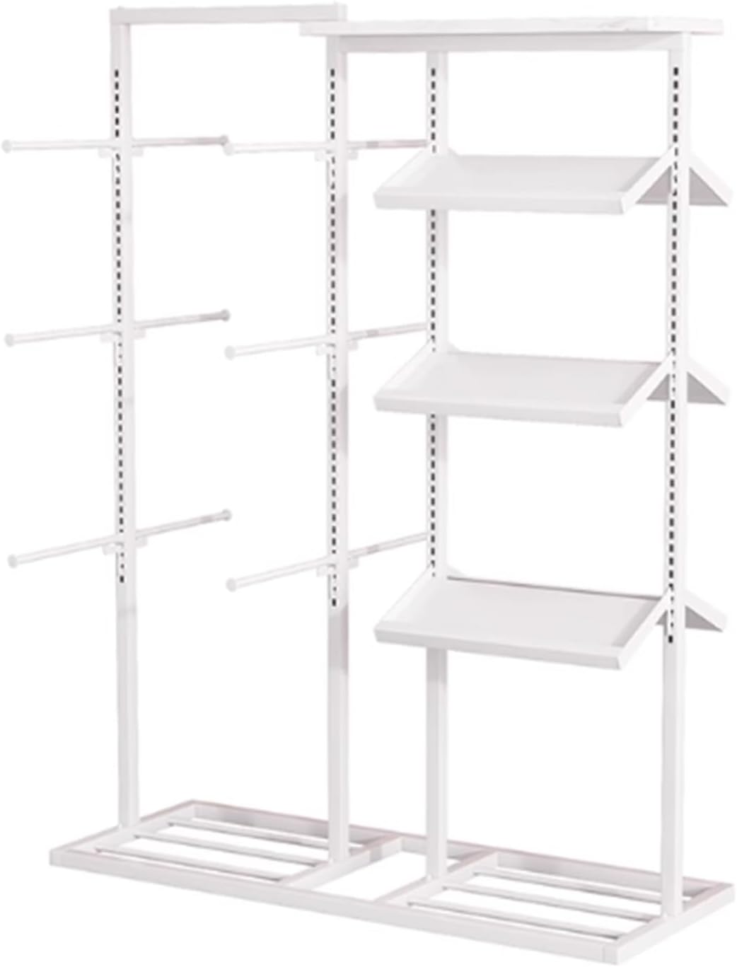 3 Tier Lingerie Garment Rack, Metals, Underwear Display Stand, Commercial Shelves Clothes Rod, for Lingerie Socks Bra Panties Scarves, 100 * 40 * 135cm(White)