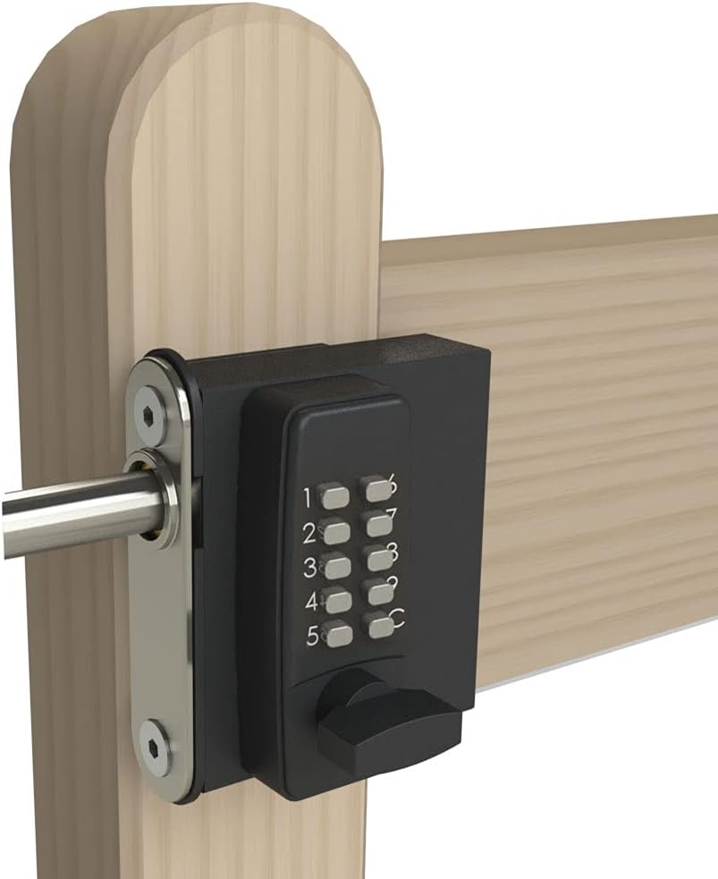 Gatemaster Digital Lock for Wooden Gates Double LH, Black