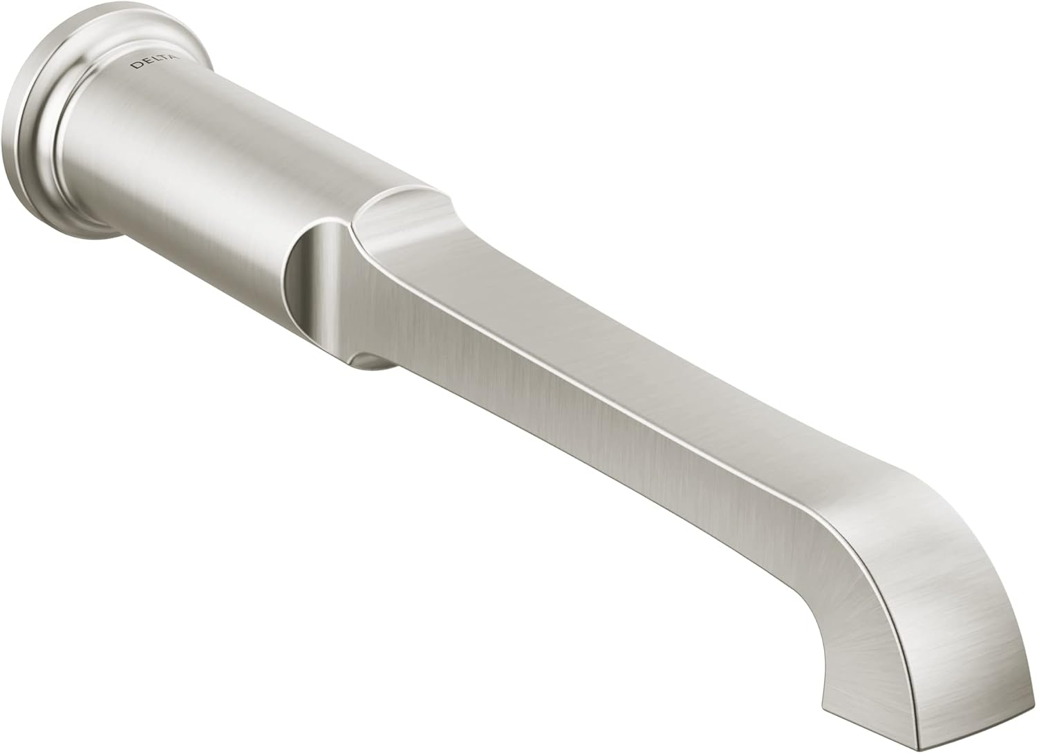 Delta Faucet Tetra Brushed Nickel Wall Mount Tub Filler, Brushed Nickel Tub Faucet, Freestanding Bathtub Faucet, Tub Filler, Lumicoat Stainless T5789-SS-PR-LHP-WL (Valve and Handles Not Included)