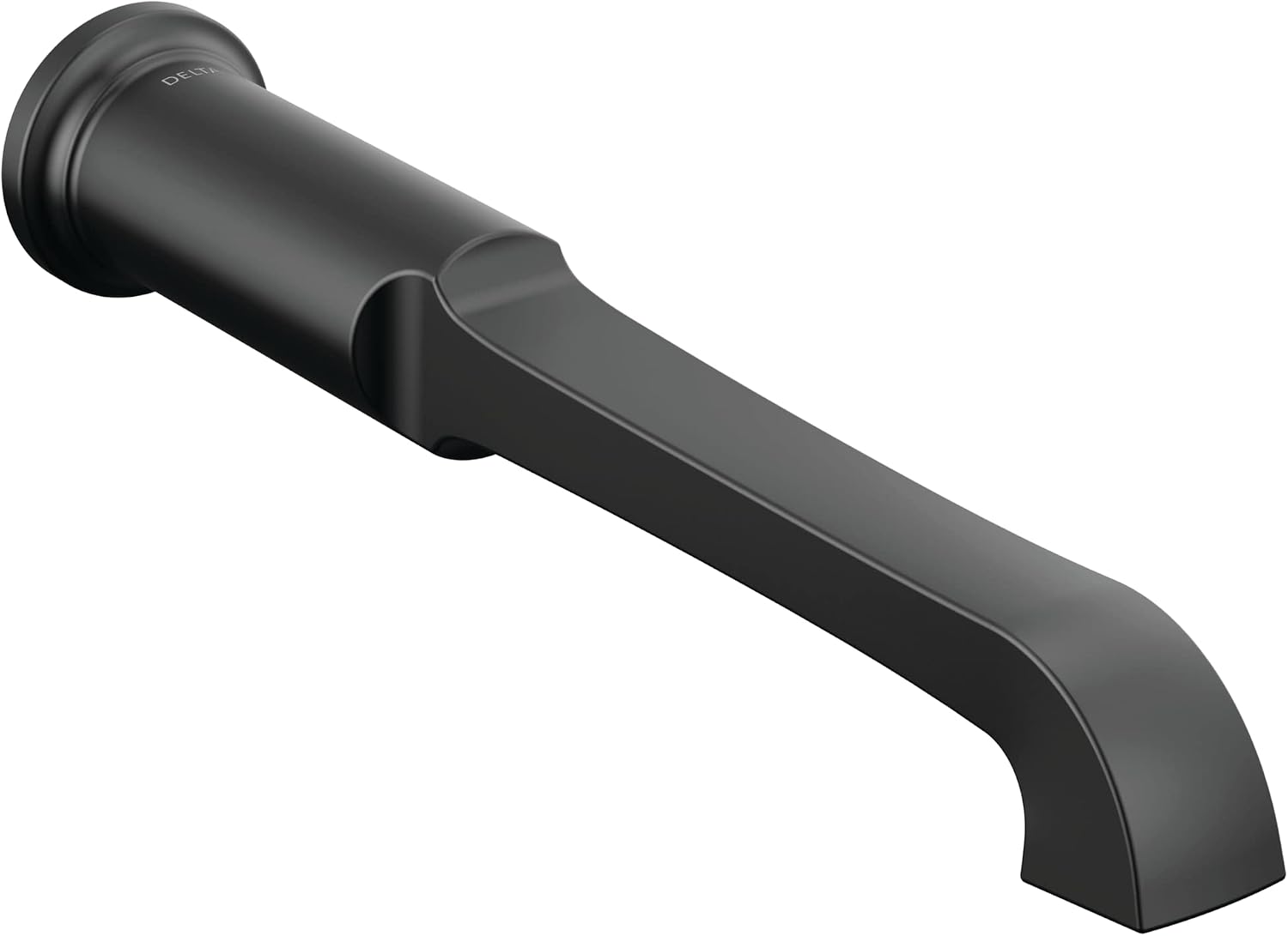 DELTA FAUCET Tetra Matte Black Wall Mount Tub Filler, Black Tub Faucet, Freestanding Bathtub Faucet, Delta Tub Filler, Matte Black T5789-BLLHP-WL (Valve and Handles Not Included)
