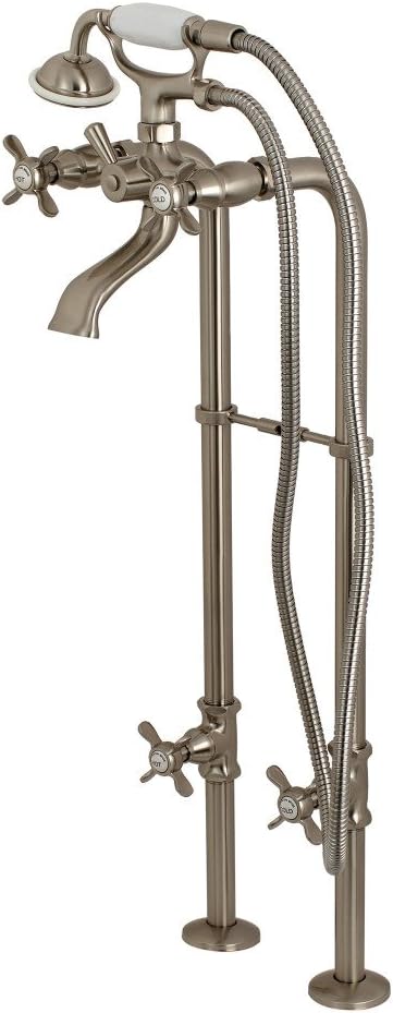 Kingston Brass CCK285K8 Freestanding Tub Faucet, 28' Length, Brushed Nickel