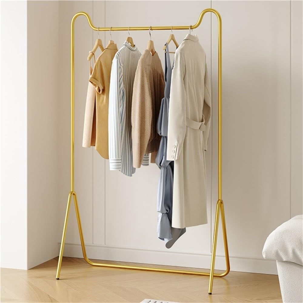 Corner Clothes Rack, Metal Garment Rack, Coat Stand with Non-slip Pads, Simple Clothes Hanger for Bedroom, Living Room, Balcony(Black,47.2x15.8x63in)