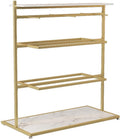WIGING Retail Clothing Store Garment Rack, Freestanding Metal Underwear Rack, Bra Shorts Swimwear Storage Shelf for Farmers Markets, Boutiques (Color : Gold, Size : 120x40x135cm)