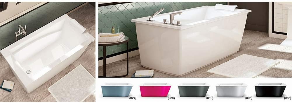 MAAX 105571-000-001 Optik Acrylic Bathtub, 60-in L x 32-in W x 23-in H, White
