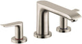 hansgrohe Metris Modern 2-Handle 16-inch Wide Roman Tub Filler Freestanding Bathtub Faucet in Brushed Nickel, 31440821