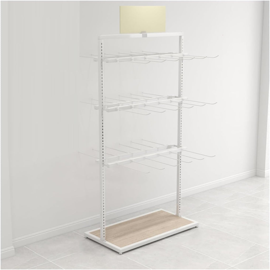 Underwear Display Stands,Metals Lingerie Stand Shelves,Freestanding Clothing Store Boutiques Retail Lingerie Garment Rack,for Panties Socks Bra(Color 1,100 X 40 X 135cm)
